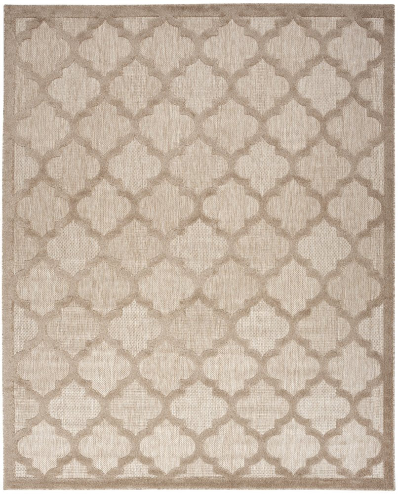 9' X 12' Beige Indoor Outdoor Area Rug