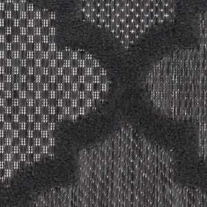 8' X 10' Black Indoor Outdoor Area Rug