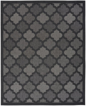 8' X 10' Black Indoor Outdoor Area Rug