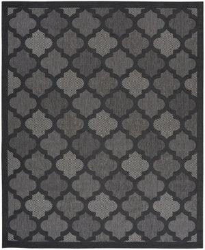 7' X 10' Black Indoor Outdoor Area Rug