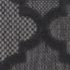 7' X 10' Black Indoor Outdoor Area Rug