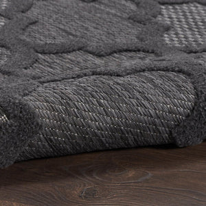 7' X 10' Black Indoor Outdoor Area Rug