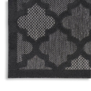 7' X 10' Black Indoor Outdoor Area Rug