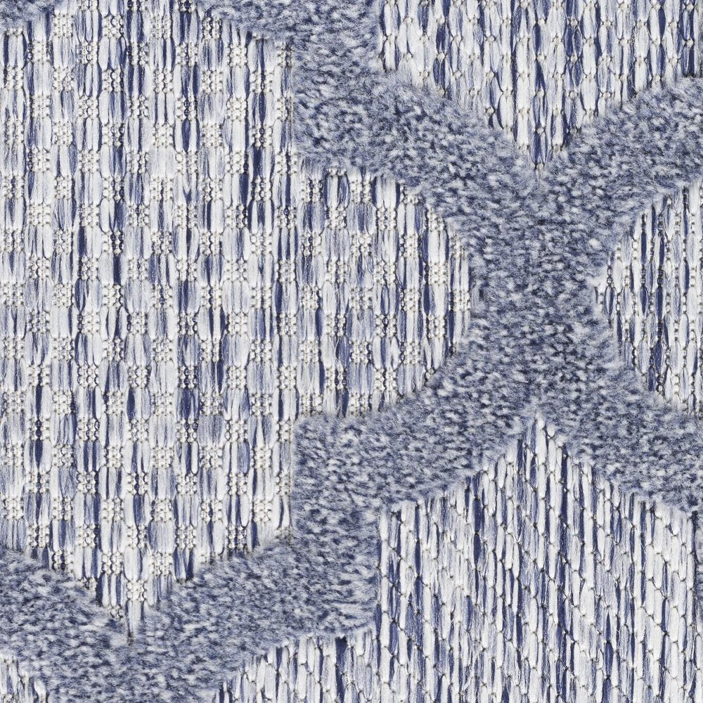 8' X 10' Blue Indoor Outdoor Area Rug