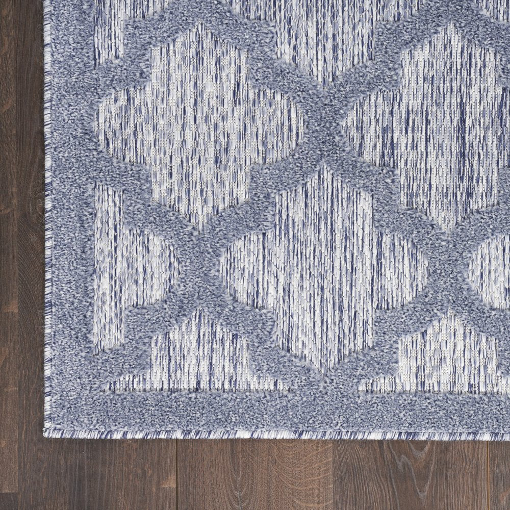7' X 10' Blue Indoor Outdoor Area Rug