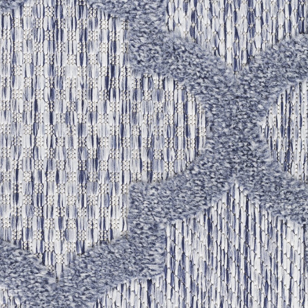 7' X 10' Blue Indoor Outdoor Area Rug