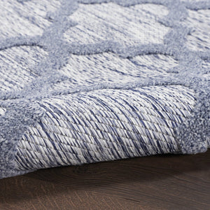7' X 10' Blue Indoor Outdoor Area Rug