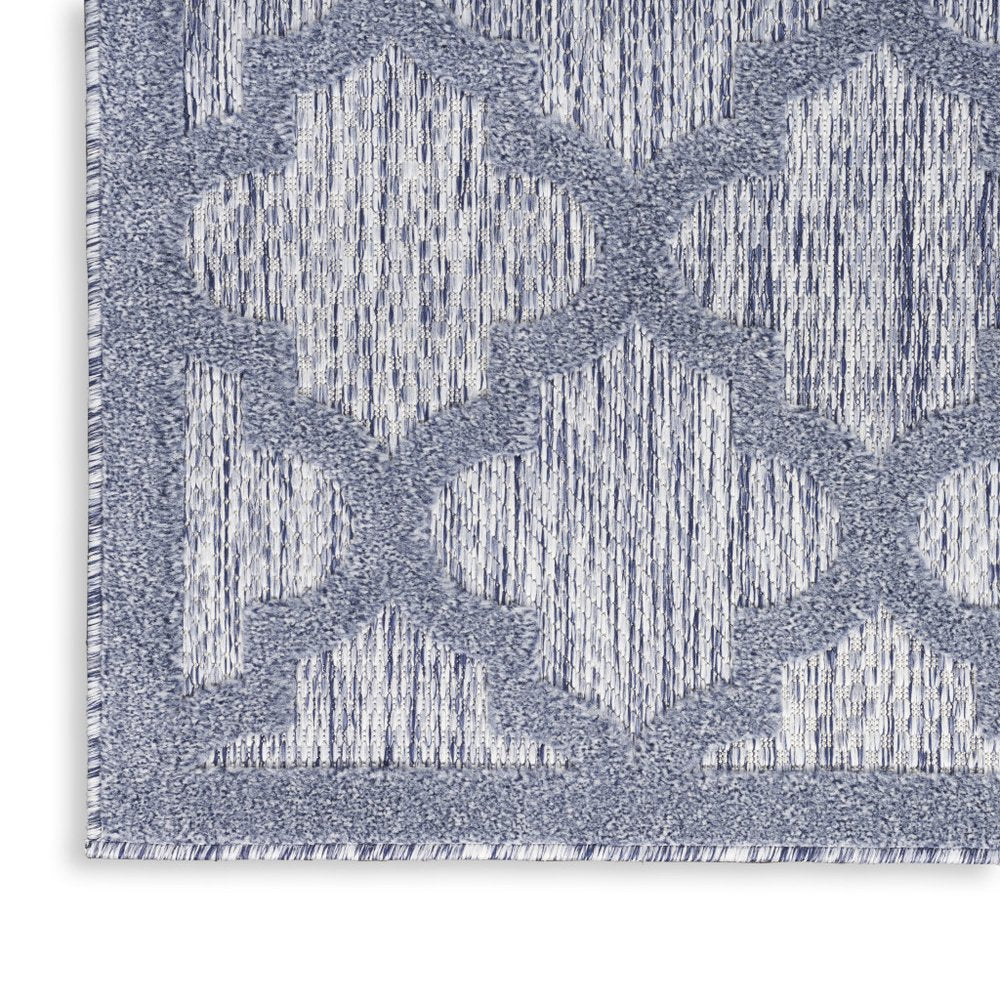 7' X 10' Blue Indoor Outdoor Area Rug