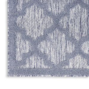 9' X 12' Denim Blue Indoor Outdoor Area Rug