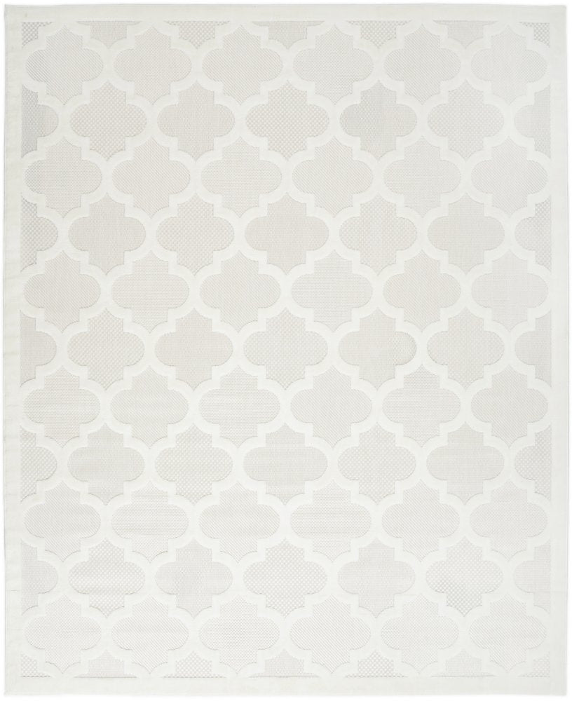 8' X 10' Cream Indoor Outdoor Area Rug
