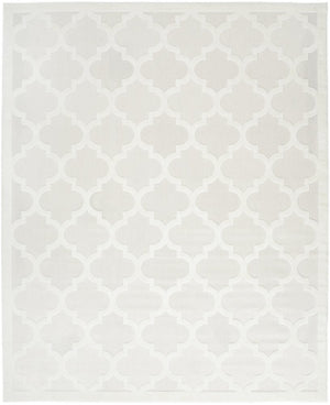 7' X 10' Ivory And White Indoor Outdoor Area Rug