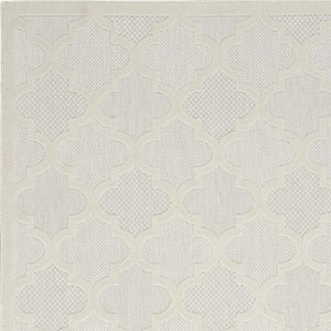 6' X 9' Cream Geometric Flatweave Area Rug