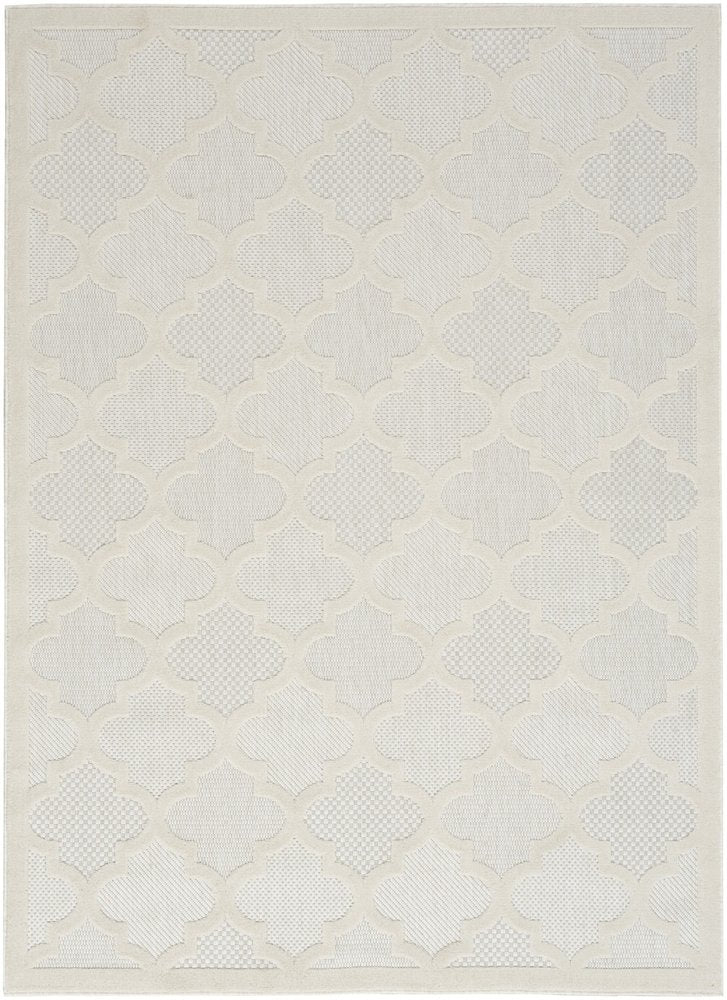 6' X 9' Cream Geometric Flatweave Area Rug