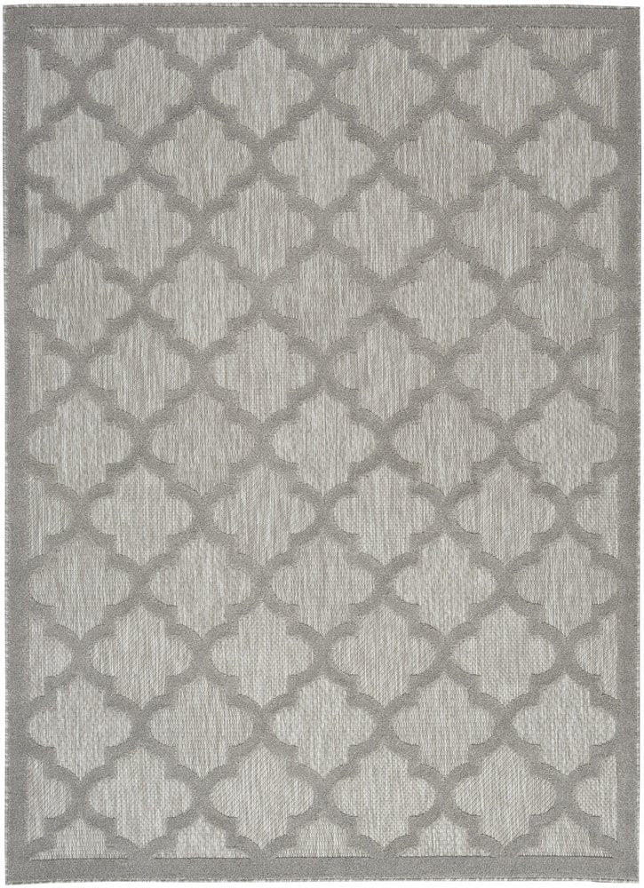 6' X 9' Gray Geometric Flatweave Area Rug