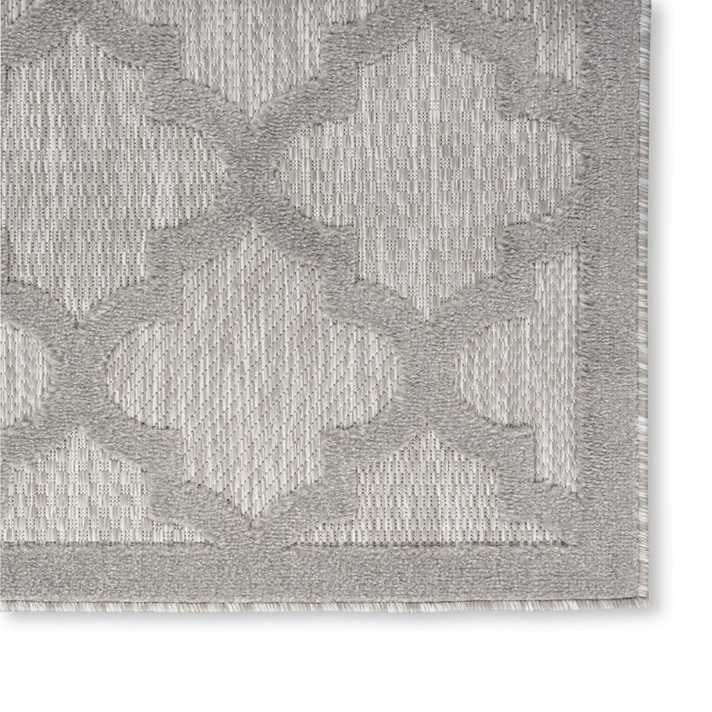 6' X 9' Gray Geometric Flatweave Area Rug