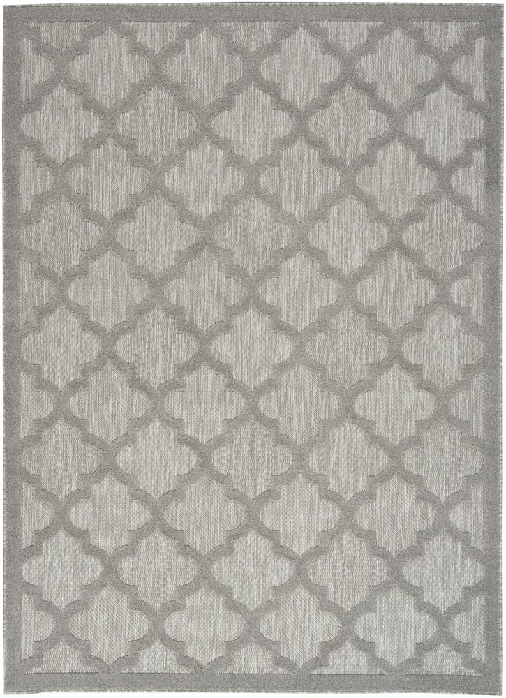 6' X 9' Gray Geometric Flatweave Area Rug