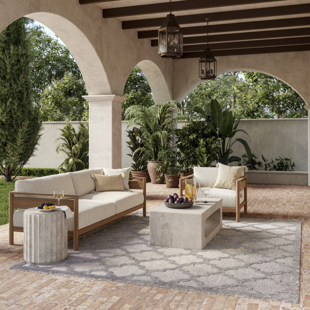 7' X 10' Gray Indoor Outdoor Area Rug