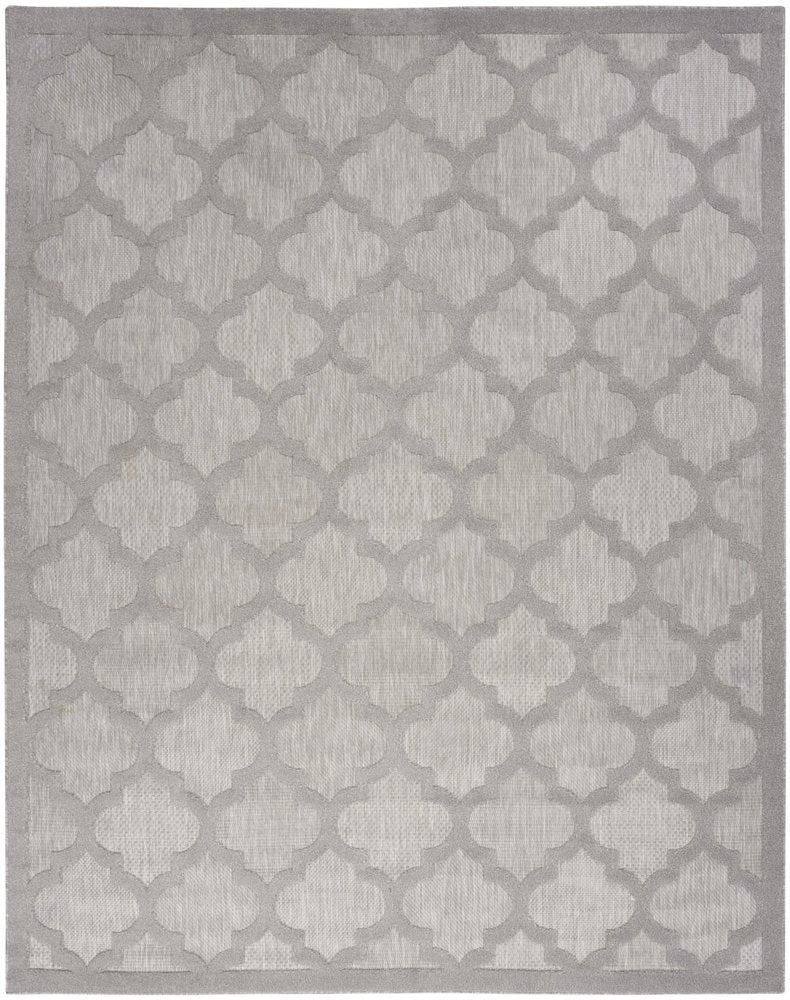 8' X 10' Gray Indoor Outdoor Area Rug