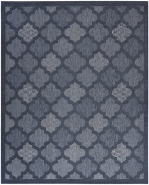 7' X 10' Navy Blue Indoor Outdoor Area Rug