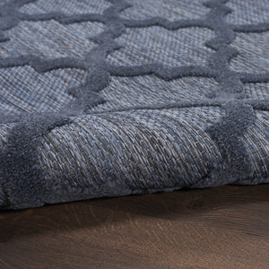 7' X 10' Navy Blue Indoor Outdoor Area Rug