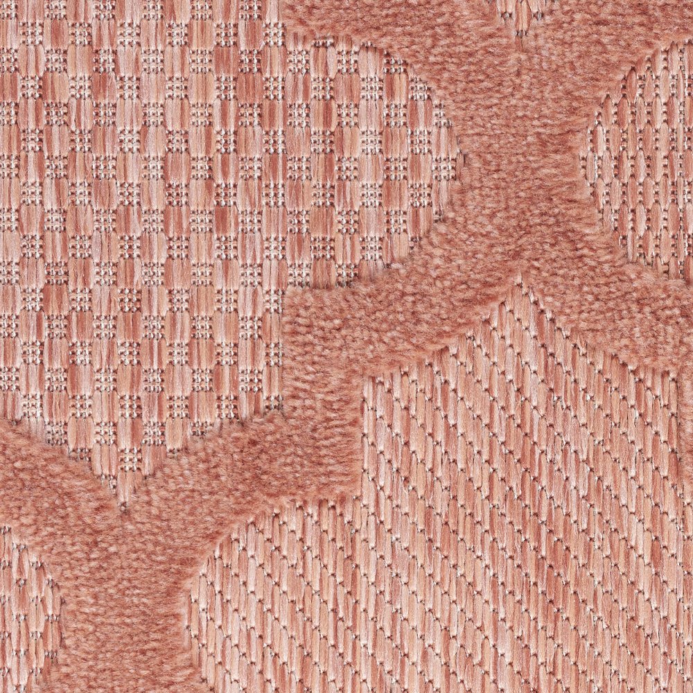 7' X 10' Orange Indoor Outdoor Area Rug