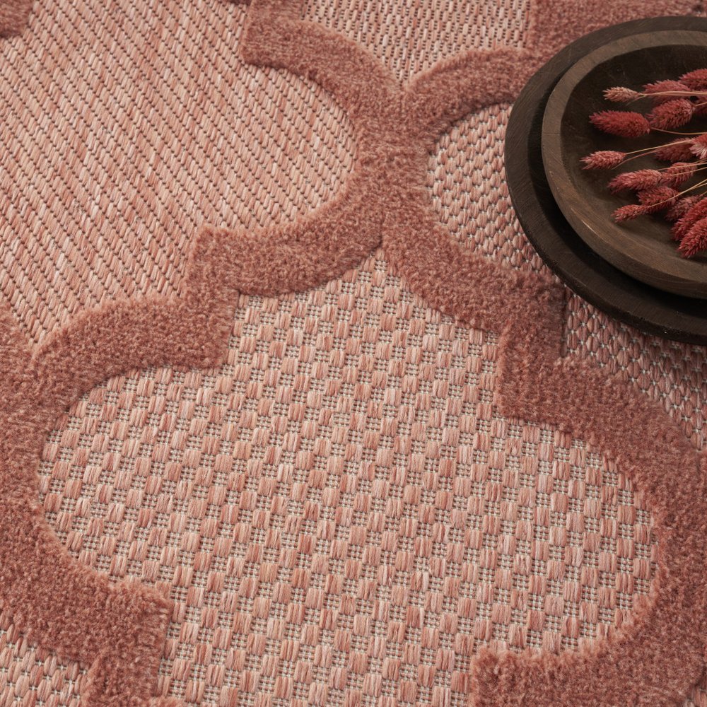 7' X 10' Orange Indoor Outdoor Area Rug