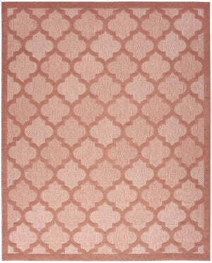 7' X 10' Orange Indoor Outdoor Area Rug