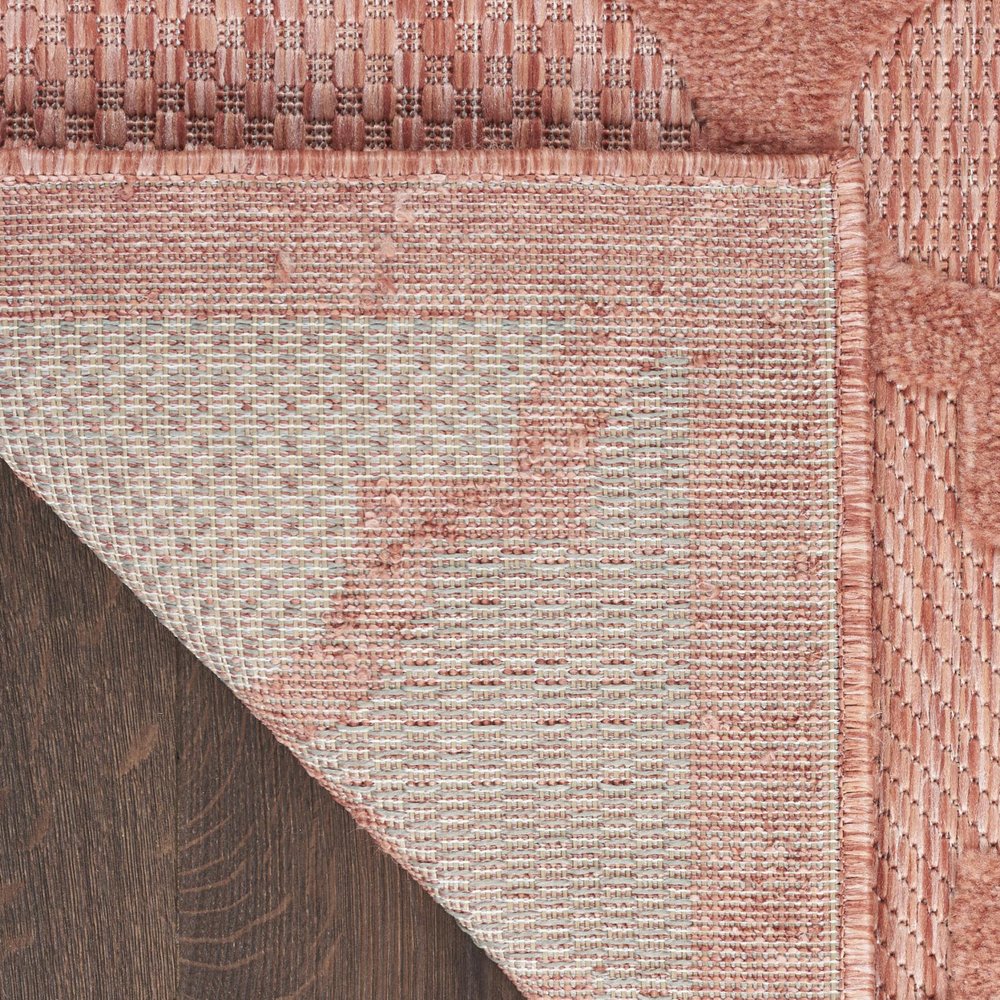7' X 10' Orange Indoor Outdoor Area Rug