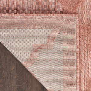 7' X 10' Orange Indoor Outdoor Area Rug