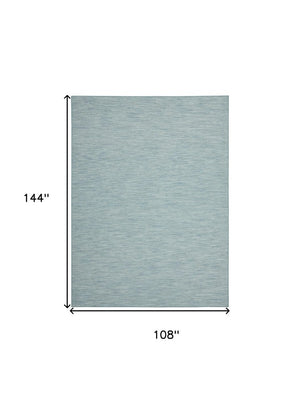 9' X 12' Aqua Indoor Outdoor Area Rug