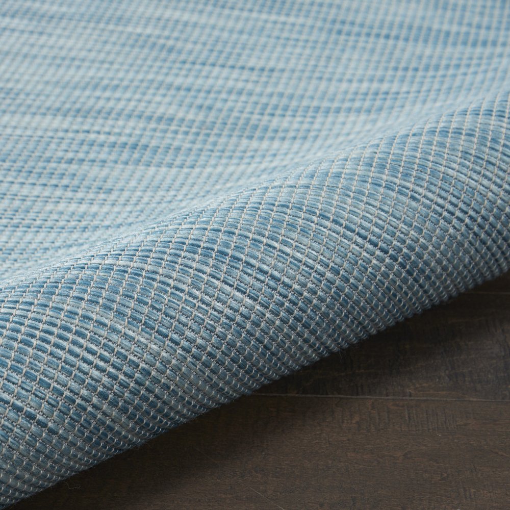 9' X 12' Aqua Indoor Outdoor Area Rug