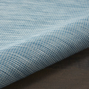 9' X 12' Aqua Indoor Outdoor Area Rug