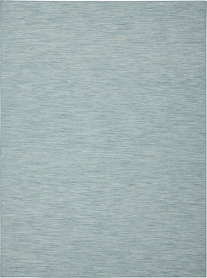 9' X 12' Aqua Indoor Outdoor Area Rug
