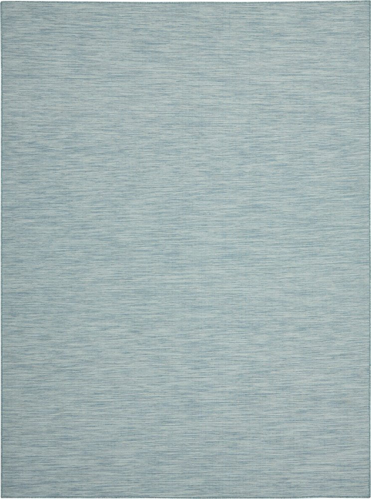 9' X 12' Aqua Indoor Outdoor Area Rug