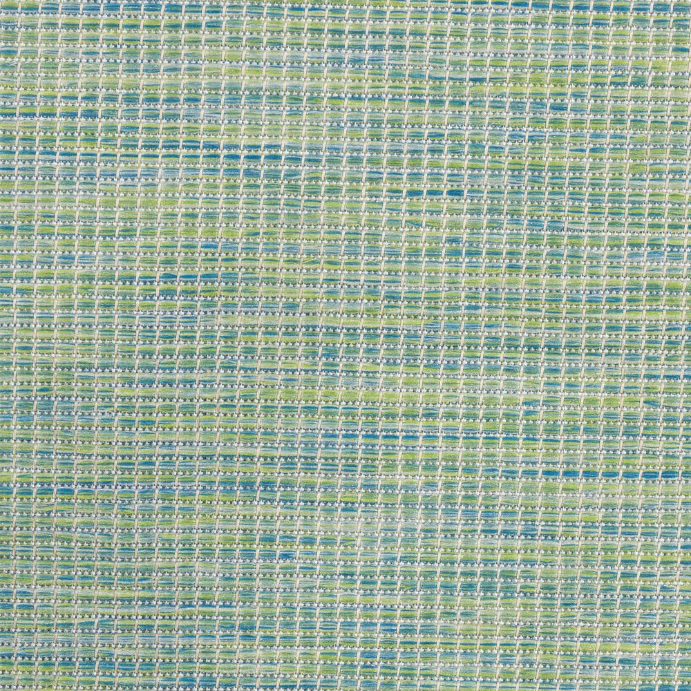 10' X 14' Blue And Green Indoor Outdoor Area Rug