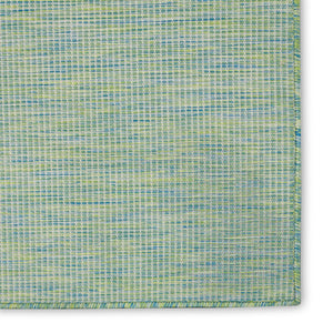 10' X 14' Blue And Green Indoor Outdoor Area Rug