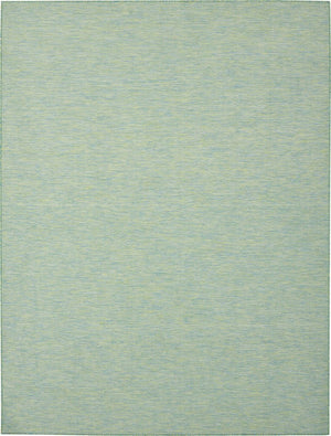 10' X 14' Blue And Green Indoor Outdoor Area Rug