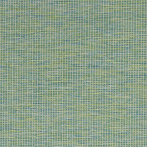 10' Blue and Green Power Loom Indoor Outdoor Runner Rug