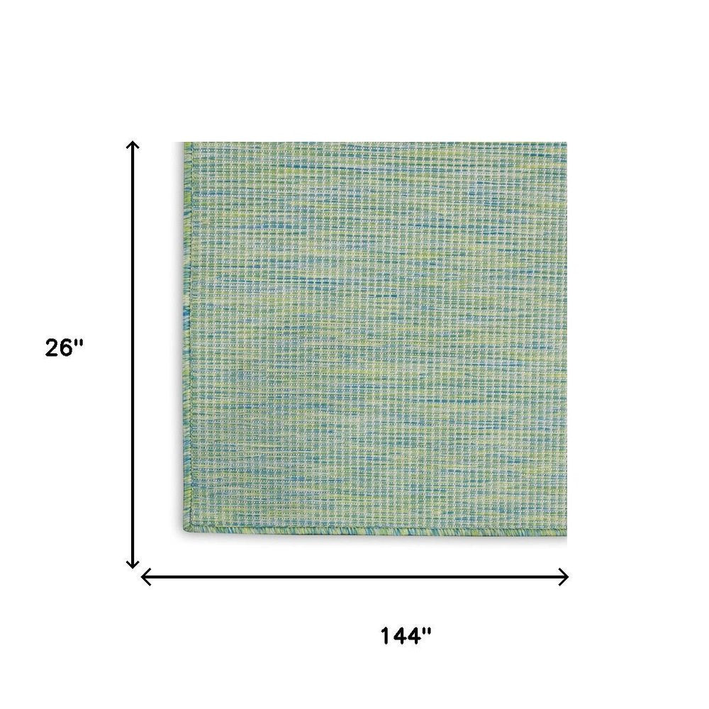 12' Blue Power Loom Runner Rug