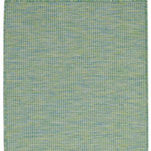 8' Blue Power Loom Runner Rug