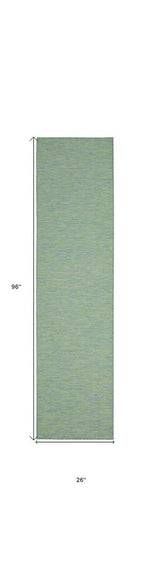 8' Blue Power Loom Runner Rug