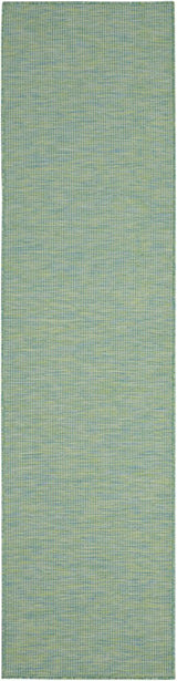 8' Blue Power Loom Runner Rug