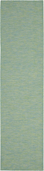 8' Blue Power Loom Runner Rug