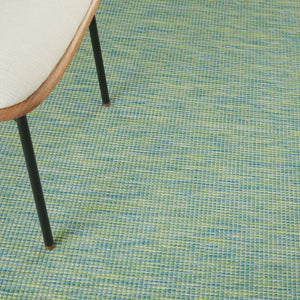 4' X 6' Blue Indoor Outdoor Area Rug