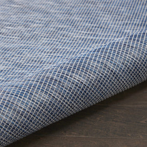 9' X 12' Navy Blue Indoor Outdoor Area Rug