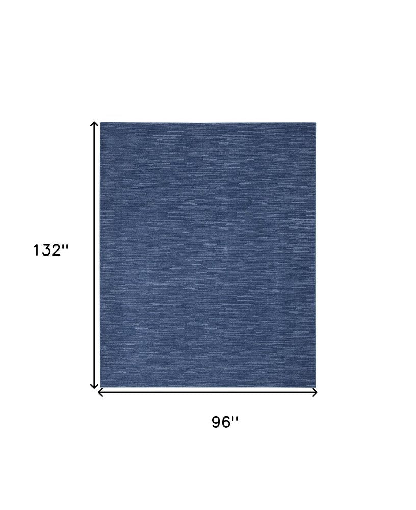 8' X 11' Navy Blue Indoor Outdoor Area Rug