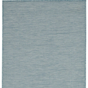 8' Aqua Power Loom Runner Rug