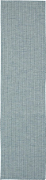 8' Aqua Power Loom Runner Rug
