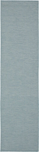 8' Aqua Power Loom Runner Rug