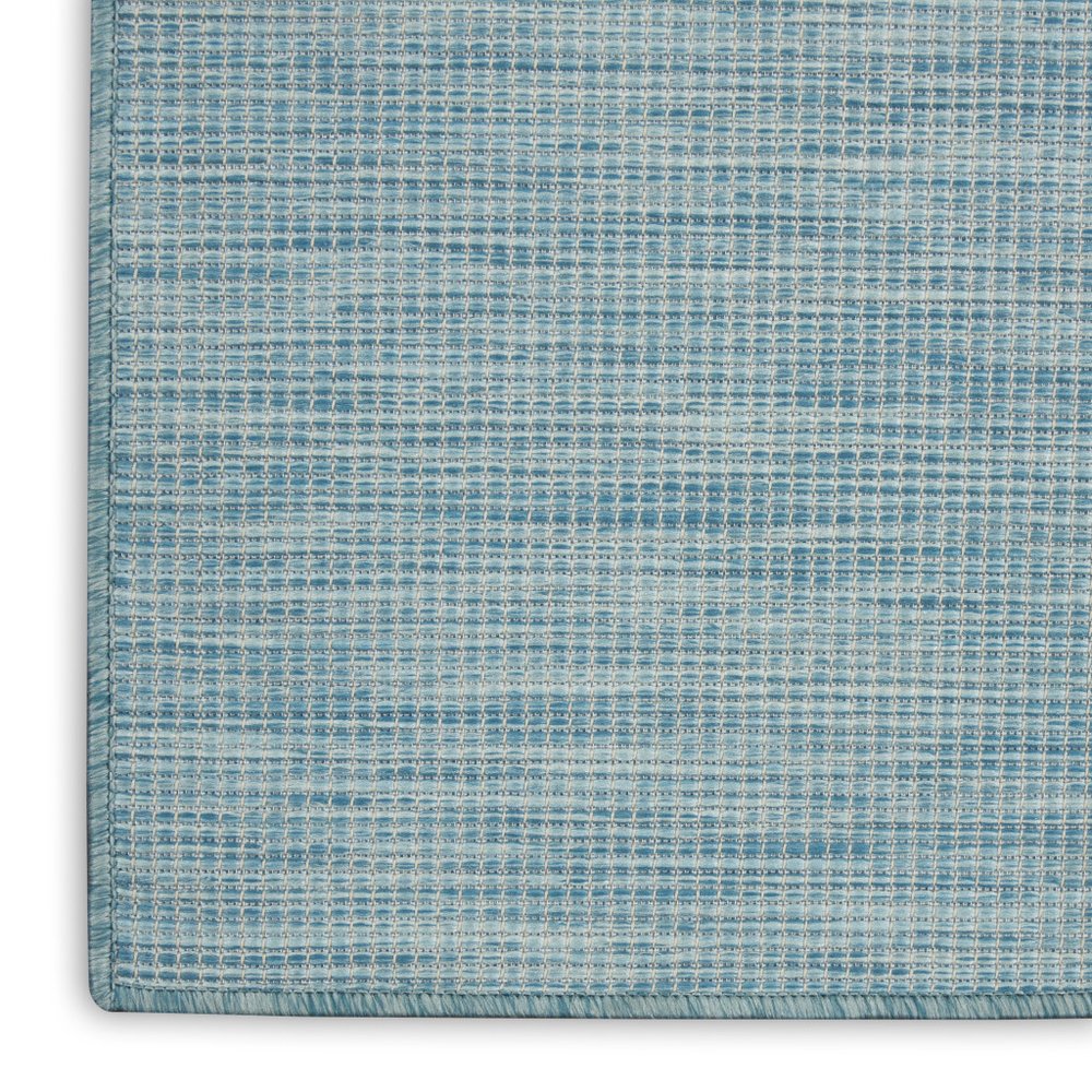 8' Aqua Power Loom Runner Rug